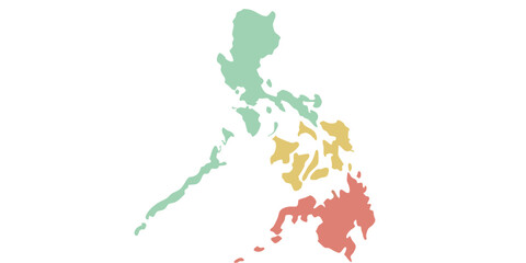 Obraz premium Colorful Vector Map of the Philippines for Educational and Creative Uses