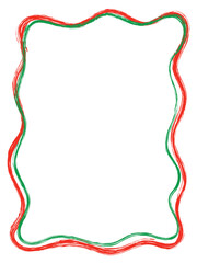 Christmas Italian Restaurant Theme Green Red Scratches Abstract Frame Background Vector