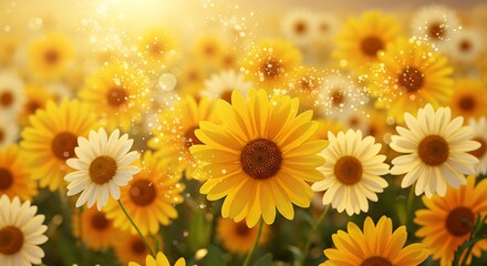Obraz premium Golden Hour Bloom AI Generated