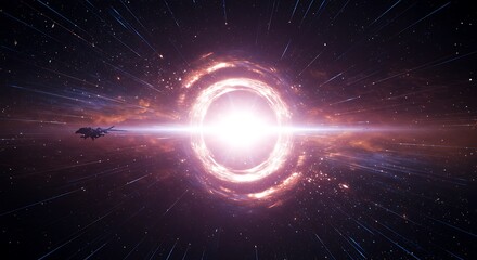 Fototapeta premium Cosmic Chasm's Embrace AI Generated