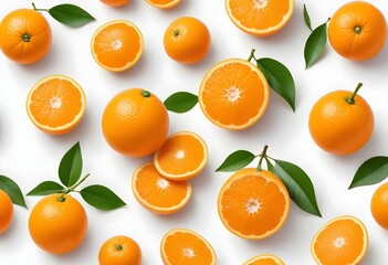 Orange fruit isolated on white background
