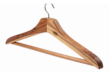 Elegant Wooden Clothes Hanger with Rustproof Metal Hook for Stylish Wardrobe Organization