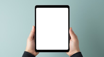 Blank Canvas: Tablet in Hands AI Generated