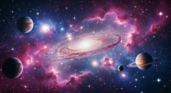 Cosmic Dance: A Galactic Tapestry AI Generated