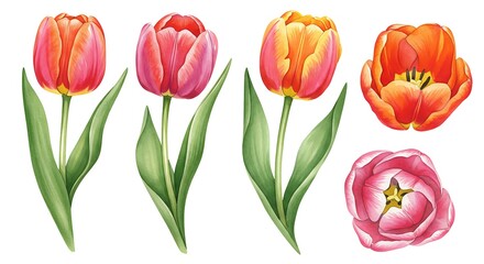 Fototapeta premium Tulip Symphony AI Generated