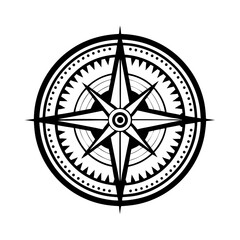 Modern Compass Icon Isolated on Background – Vector Illustration