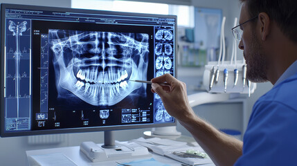 Detailed dental X ray analysis showing teeth and jaw structure, highlighting importance of dental health and diagnostics