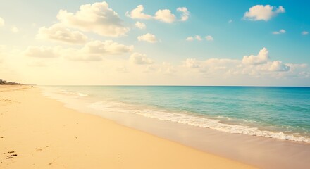 Fototapeta premium Golden Hour Shore AI Generated