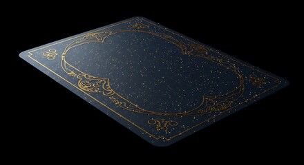 Fototapeta premium Midnight Gold: A 3D Rendered Card Back AI Generated