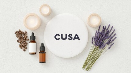 Natural aromatherapy essential oil display