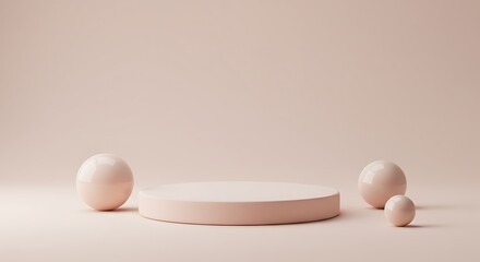 Fototapeta premium Subtle Hues: A 3D Minimalist Scene AI Generated