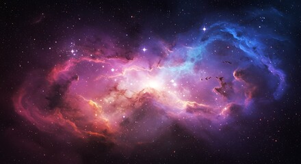 Fototapeta premium Cosmic Bloom AI Generated