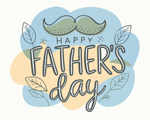 Happy Father's Day Typography Vector Text and Clipart
