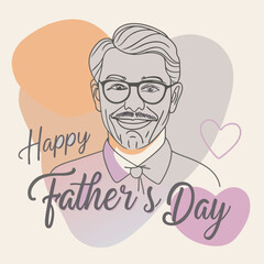 Happy Father's Day Typography Vector Text and Clipart