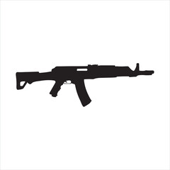 assault rifle black silhouette
