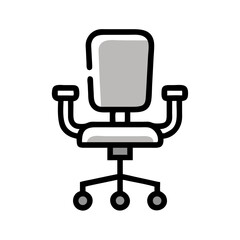 Office Chair Representing Workplace or Job Position Icon Design