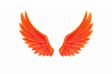 Obraz premium Vibrant Orange Wings Illustration for Fantasy Themes and Creative Projects