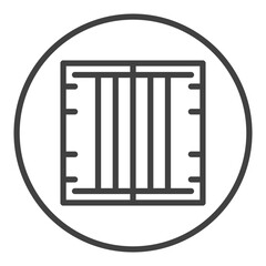 Circle with Shipping Container vector icon