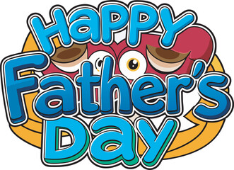 Happy Father's Day Typography Vector Text and Clipart