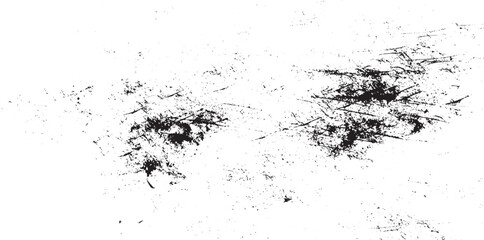 Black micro dust isolated on transparent background. Texture grunge background with tiny black dus White background Isolated high speed shutter, throwing 