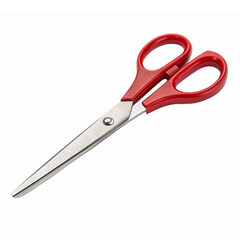Obraz premium Red Handle Scissors with Stainless Steel Blades for Crafting and School Use