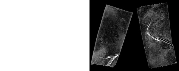 Clear Tape Strips PNG &ndash; Crumpled Texture, Perfect for Journals & Posters Isolated on a Transparent Background