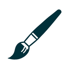 Paintbrush Icon Representing Art or Design Tool Icon Design