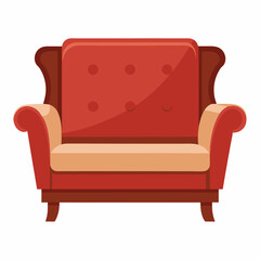 red leather sofa