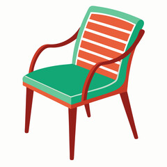 wooden chair isolated on white