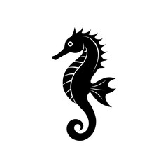Obraz premium black and white seahorse