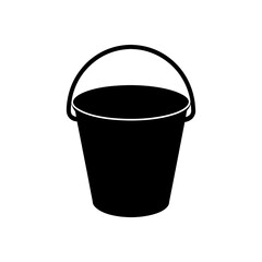 metal bucket isolated on white