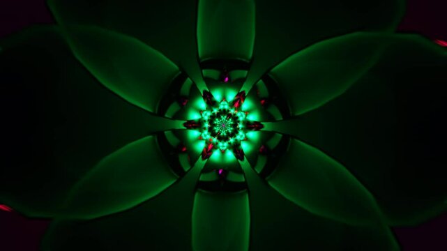 Rhythmic strobe lights and shifting geometric patterns in seamless loop