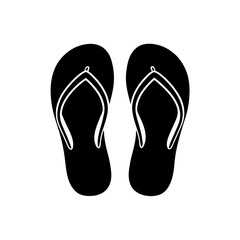 flip-flops-vector-silhouette-on-white-background-