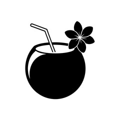 coconut-drink-vector-silhouette