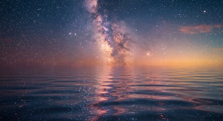 Obraz premium Celestial Reflection AI Generated