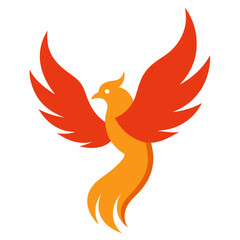 Fototapeta premium vector illustration of a red bird