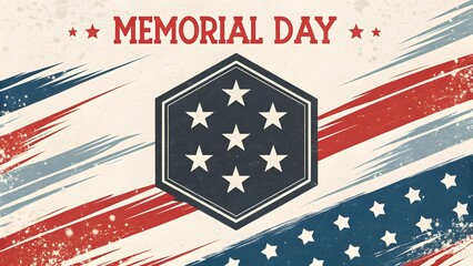 Memorial Day Celebration With Patriotic Colors and Symbols