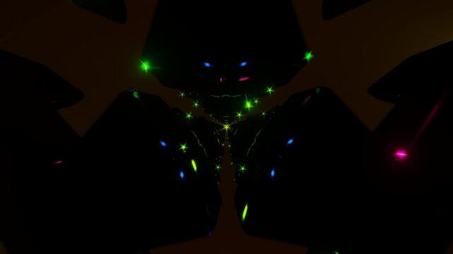 Geometric transitions and strobe light effects in seamless abstract loop