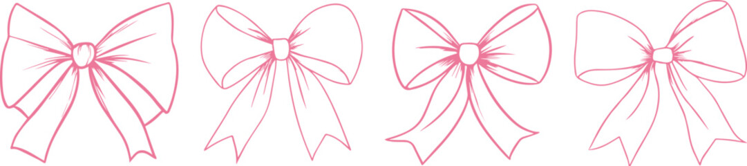 Vintage bow and ribbon frames with a romantic touch, ideal for Valentine's Day, weddings, and feminine designs.