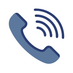 Phone with Waves Representing Incoming Call or Ringing Icon Design