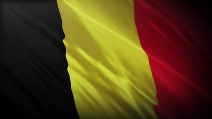 Waving Flag Animation of Belgium in 4K | Migration Immigration, Travel and Destination Concept - Powered by Adobe