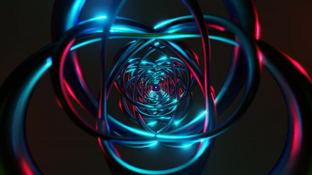 Abstract seamless VJ loop with geometric patterns and strobe light rhythm