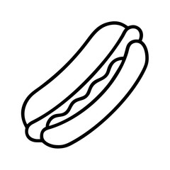 Delicious hot dog illustration vector image for fast food restaurant menu and food related design projects