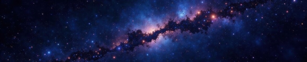 Naklejka premium Twinkling starry heavens on black background, infinite mystery , sparkles, universe