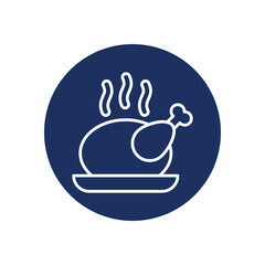 Chicken icon vector stock illustration