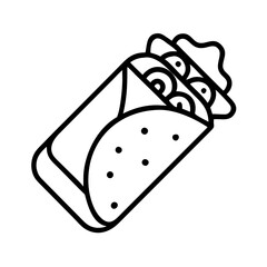 Delicious burrito vector art illustration for mexican food lovers and restaurant promotions and menus design