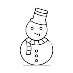 Christmas Holiday Line Art Icon Festive Decorations and Symbols