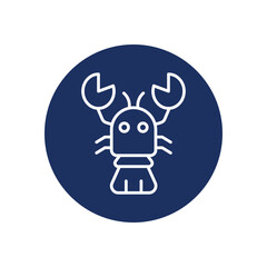 Lobster icon vector stock illustration