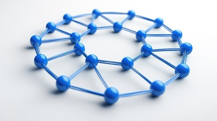 Abstract Network Design on White Background.  Possible Stock Photo Use