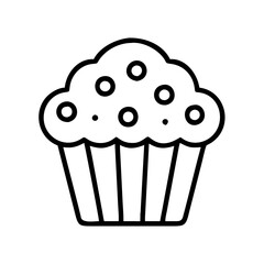 Delicious cupcake vector illustration for bakery logo design and dessert themed graphic design projects use, so tasty